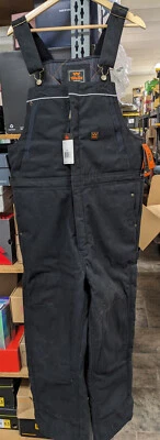 Mens Walls Work Wear Size L Large Regular Bib Insulated Overalls Black *DIRTY - Image 1 of 4