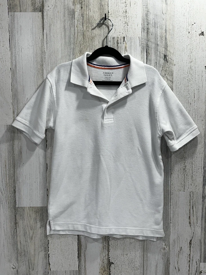 French Toast Boys 10-12 White Polo T-shirt School Uniform - Image 1 of 3