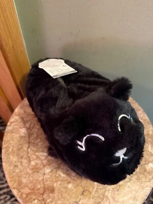 NUEVO CON ETIQUETAS Fuzzy Baba Negro Gatito Gato Zapatilla Calcetines Cálidos Peludos Talla Única 7-9.5 Acogedores Foto 1 de 4