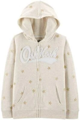 Nuevo suéter con capucha OshKosh Carter's logotipo de niña pequeña estrella brillante talla 3T Foto 1 de 4