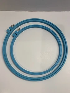 Vtg Embroidery Hoops Plastic Cross Stitch Embroidery Hoops Screw Close 8" & 10" - Picture 1 of 6