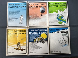 Mother Earth News Magazine Complete Year 1971 7-12 Homesteader Prepper Gardening - Picture 1 of 14