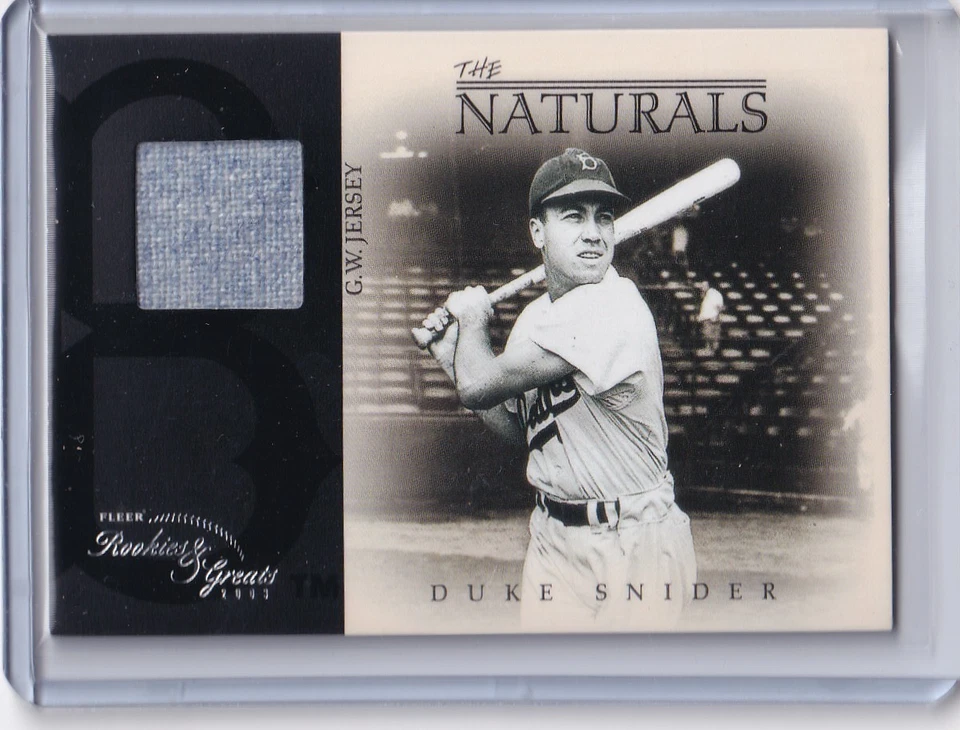 2003 Fleer The Naturals Duke Snider Game Used Jersey Card /250 Dodgers - Image 1 of 2