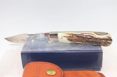 CUTCO 1882 Bullwhip Stag Knife with Original Sheath, in Box - Image 1 of 4