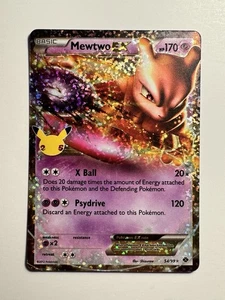 Pokemon Mewtwo EX 54/99 Celebrations: Classic Collection Holo Near Mint - Picture 1 of 2
