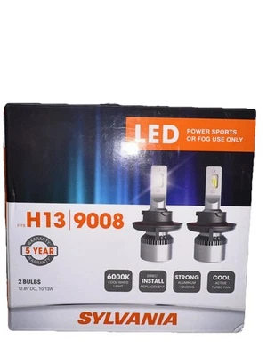 Sylvania H13 9008 LED  Headlight Bulbs Power sports Or Fog Use Only Lights 2PC - Image 1 of 4