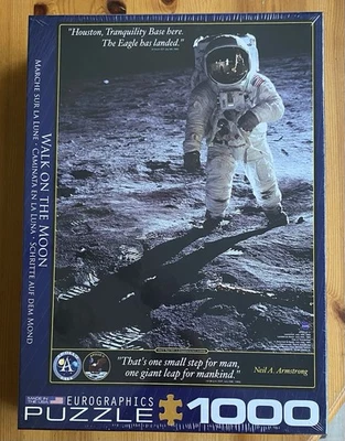 Walk On The Moon 1000 Piece Eurographics Jigsaw Puzzle Lunar Landing Astronaut - Image 1 of 3