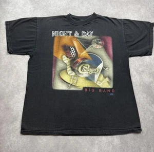 Camisa Negra De Colección Años 90 Adulto Talla L Chicago Noche y Día Conciertos Tour Ciudad Big Band - Imagen 1 de 19