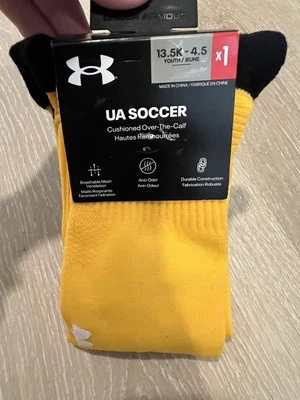 Calcetines de fútbol Under Armour UA OTC acolchados sobre la pantorrilla juveniles talla L YLG Foto 1 de 4