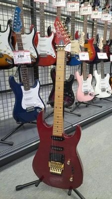 B.C. RICH GUNSLINGER Red Dinky type Red Electric Guitar Used From Japan - Image 1 of 4