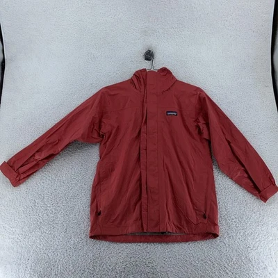 Jaqueta Patagonia com Capuz Juventude KIDS Grande 12 Nylon Vermelha Capa de Chuva - Imagem 1 de 4