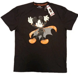 NWT Disney Mickey Mouse Halloween XL Shirt Black Vampire Dracula Graphic Men’s - Picture 1 of 6