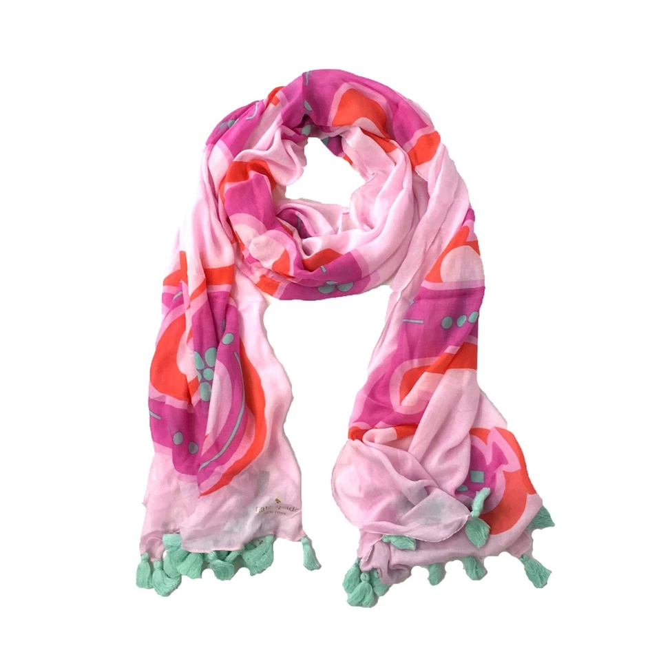 Kate Spade Sweet Pink Oblong Tassel Scarf  Luxury Winter NWT - Image 1 of 1