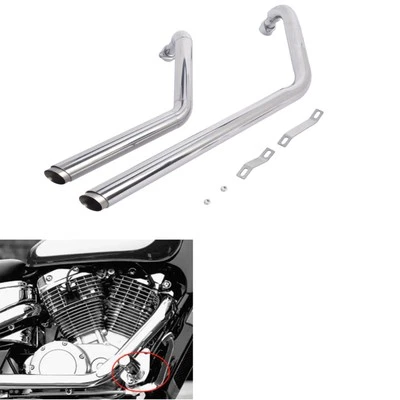 For Honda Shadow 1100 VT1100C VT1100CL Shortshots Staggered Exhaust Pipe System - Image 1 of 4