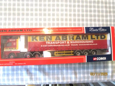 Corgi 1;50  CC12411- Volvo & Curtainside Trailer- Ken Abram Transport-Boxed - Image 1 of 4
