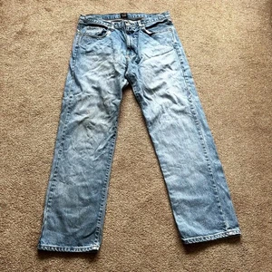 Polo Ralph Lauren Jeans Men's 34 X 32 Blue Denim Cotton 5-Pocket Straight Leg - Picture 1 of 16