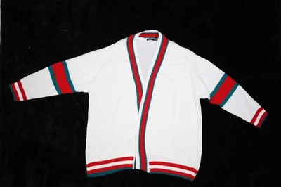 Boohoo Plus Oversized Cardigan Womens 22 Knit Contrast Stripe Open Front New - Image 1 of 4