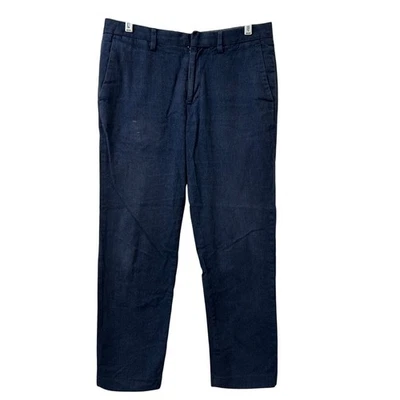 Calça social masculina Bonobos tamanho 33x32 azul slim fit mistura de lã escritório preppy  - Imagem 1 de 4