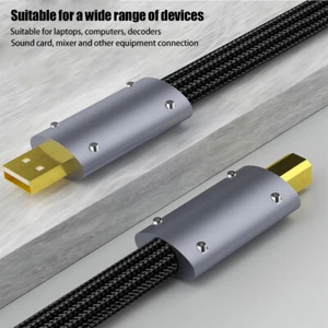 Gold Plated USB2.0 Plug Type A Type B Connector for HiFi Audio USB Cable DIY NEW - Imagen 1 de 22