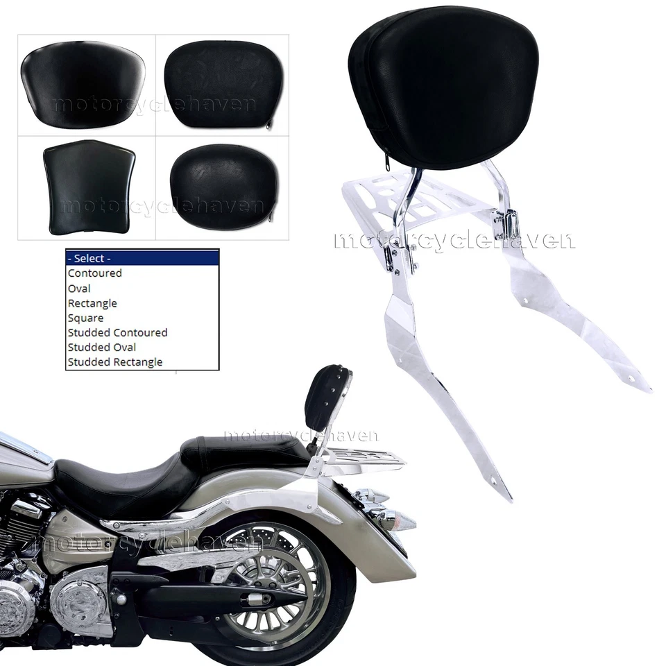 Respaldo barra Sissy con portaequipajes Yamaha Roadliner Stratoliner (excepto Deluxe Foto 1 de 4