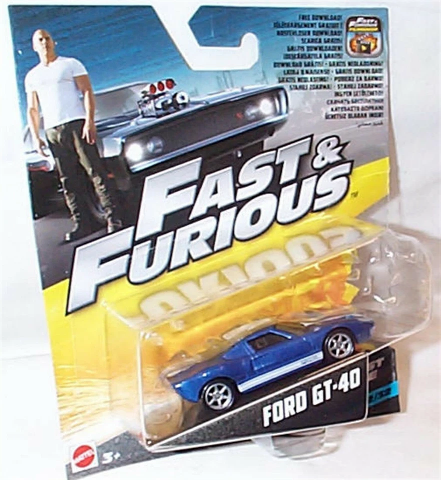 Fast & Furious Fast Five Ford GT 40 New on blister card 1-55 scale Mattel - Image 1 of 1