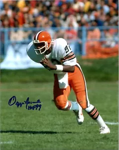 Foto firmata Ozzie Newsome 8x10 Cleveland Browns - foto calcio COA NFL HOF - Foto 1 di 1
