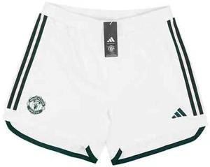 BNWT 23-24 Manchester United Authentic Away Women's Shorts White Size XS S - Picture 1 of 2