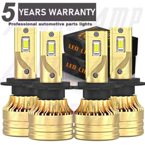 For BMW 328i 2007-2016 4x H7 LED Headlight Bulbs High/Low Beam Lights 6000K Z4QC - Picture 1 of 9