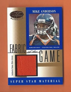 MAGLIA 2001 FOGLIA CERTIFICATA TESSUTO DEL GIOCO MIKE ANDERSON GIOCO-USATA #FG-62 - Foto 1 di 1