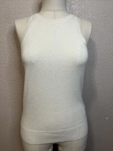 Ralp Lauren   Women’s Cream  Cashmere Sleeveless Blouse Size L - Picture 1 of 7