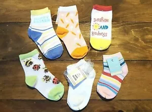 Kids Toddler Socks Shoe Size 5-6.5, 6 Pairs Spring design/Color - Picture 1 of 5