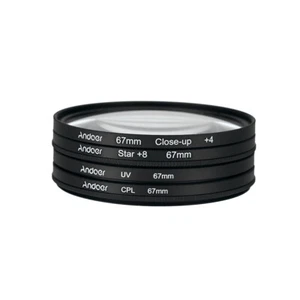 Andoer 67mm +CPL+Close-Up+4 +Star 8-Point Filter Kit for Canon NEW V0Z2 - Picture 1 of 12