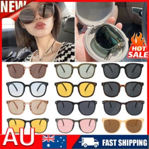 Foldable Oversized Black Flat Top Large Sunglasses Women Ladies UV400 * ♢ - Bild 1 von 25