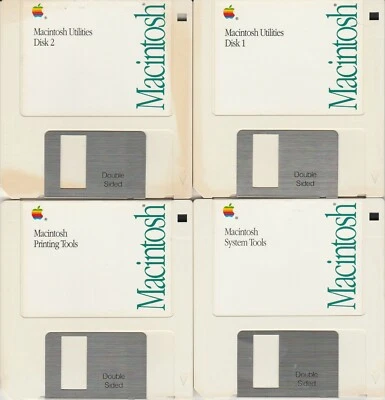 Macintosh Tools & Utilities Ver. 6.0.5 ~ 1990 Software 4 disk set (2) ~ 3.5" - Image 1 of 2