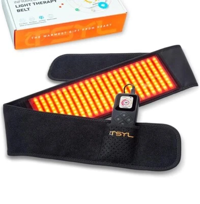 Infrared Light Therapy Wrap Belt for Body Pain Relief, 568 LEDs Orange Black - Image 1 of 4