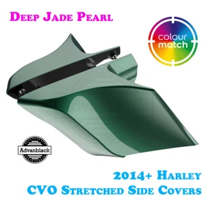 Deep Jade Pearl CVO Stretched Side Cover fit 2014+ Harley FLHX Ultra Touring - Picture 1 of 5