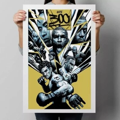 UFC 300 Pereira Vs Hill Artist Series Home Decor Poster - Image 1 of 4