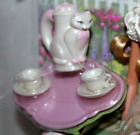 Poupée Barbie Fantasy Tales" Tea Set Party" Princess and the Pauper Kitty 2004 Neuf