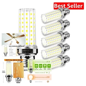 Bright 6500K Daylight LED Bulbs - Energy Efficient 20W, 6-Pack for Indoor Use - Picture 1 of 8