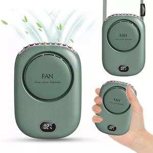 Mini USB Hanging Neck Fan Cooling Portable Air Cooler Electric Air Conditioner - Picture 1 of 17