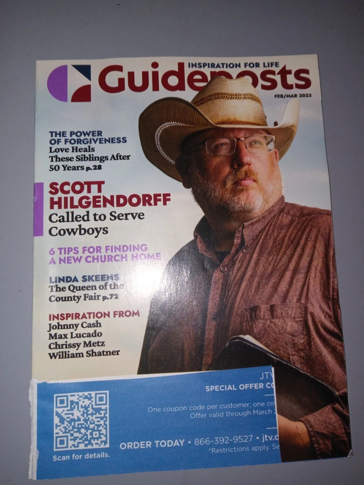 Guideposts Magazine February March 2023 Johnny Cash Max Lucado Label Cut Off - Image 1 of 1