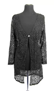 New Tagged Women's Black Lace Kimono Style Jacket/Cardigan Size 16 - Picture 1 of 10