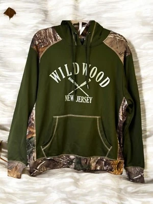 Moletom com capuz Signature Sportswear da Gold Country tamanho M apresenta madeira selvagem NJ - Imagem 1 de 4