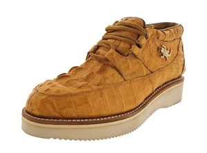 Mens Real Crocodile Skin Shoes Sneakers Leather Buttercup Laces Size 6, 12, 12.5 - Picture 1 of 5