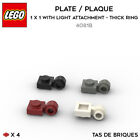 LEGO 4081b Plate Plaque 1 x 1 Thick Ring (x 4)