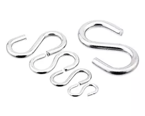 S-Haken Ø3 bis Ø8mm in Edelstahl A4 V4A S-Form Metallhaken Küchenhaken rostfrei - Bild 1 von 13