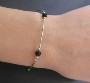NEU Armkette 925 Sterling SILBER argent Onyx Armband Indianer Schmuck - Bild 1 von 7