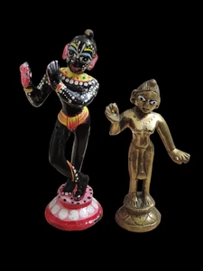 @ Estatua decorativa de latón tradicional india Radha Krishna Jodi - Imagen 1 de 5