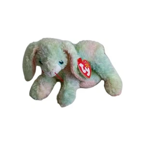Ty Beanie Baby COTTONBALL Pastel Bunny Rabbit Plush with Tags - Picture 1 of 7