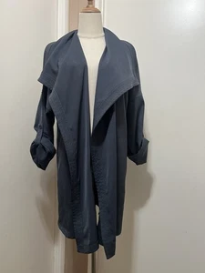 Max Studio Women’s Drape Front Jacket Cardigan Size M Ombre Blue - Picture 1 of 7
